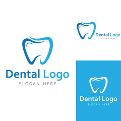Dental logo, logo for dental health, and logo for dental care. Using a template illustration vector design concept