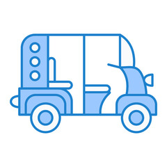 Naklejka premium Rikshaw Icon Design