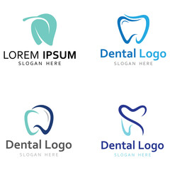 Dental logo, logo for dental health, and logo for dental care. Using a template illustration vector design concept