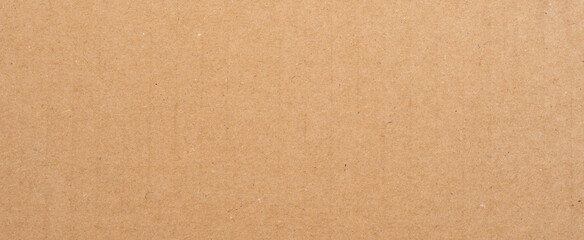 Panorama of brown paper box texture and background with copyspace