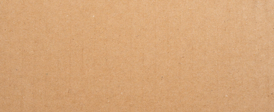 Panorama of brown paper box texture and background with copyspace