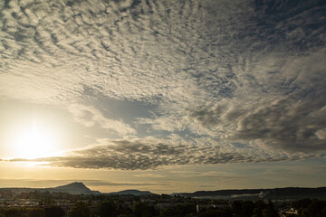 the Sainte Victoire mountain in the light of a spring morning