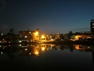 night view of the city Mumbai 