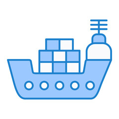 Cargo Ship Icon Design