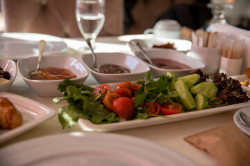 Rich and delicious traditional Turkish breakfast
