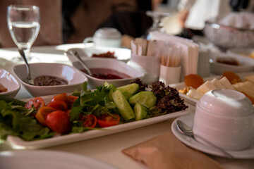 Rich and delicious traditional Turkish breakfast