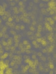 Vertical illustration with copyspace, golden yellow blured dots on gray background with space for text