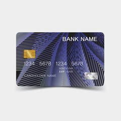 Black and blue color credit card template, Luxurious. Editable vector design. illustration EPS10