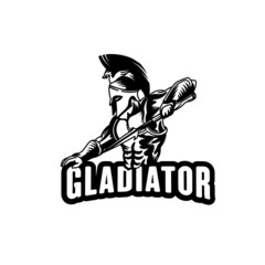 Strongest gladiator logo ready to fight