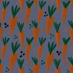 Easter seamless carrot pattern for fabrics and textiles and packaging and gifts and cards and linens