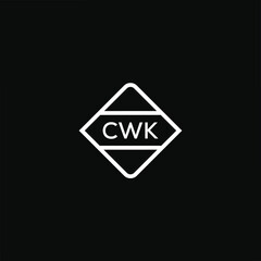 CWK letter design for logo and icon.CWK monogram logo.vector illustration with black background.