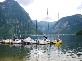 Piękne miasto Hallstatt w Austrii