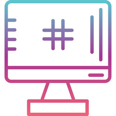 Obraz premium Hashtag Icon 