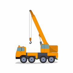 truck crane on white background