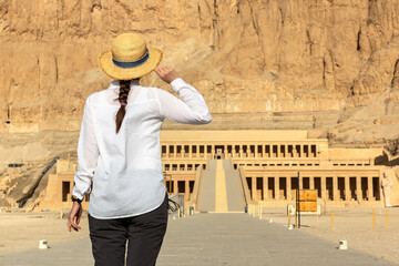Woman at Hatshepsut Temple
