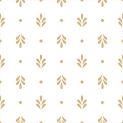 seamless pattern of gold flowers  and spots.