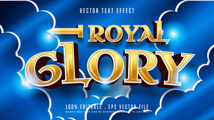 Royal glory 3d editable text effect font style