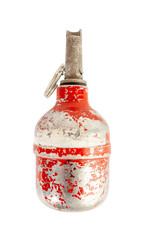 Vintage combat hand grenade isolated on white background