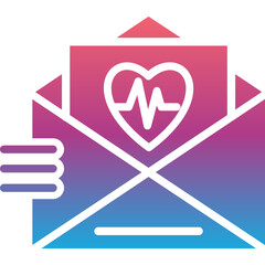 Naklejka premium Love Letter Icon 
