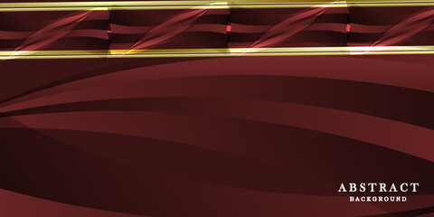 Abstract dark red background with gold lines