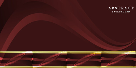 Abstract dark red background with gold lines