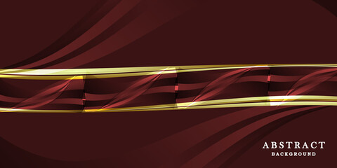 Abstract dark red background with gold lines