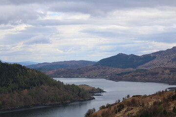 Fototapeta na wymiar Panormaic View of Loch Duich from Carr Brae, Dornie, Scotland