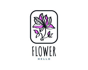 Elegant and Minimalist Flower Logo, Suitable for Beauty Spa, Salon, Cosmetic, Florist, Jewelry, or Fashion Industry Brand