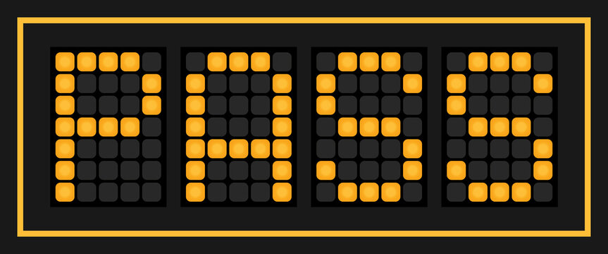 Orange color led banner in word pass on black background