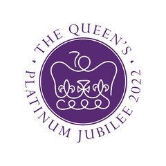 The Queen's Platinum Jubilee anniversary celebration background - obrazy, fototapety, plakaty