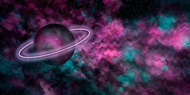 Alien planet in space.