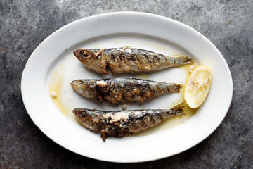 grilled sardines