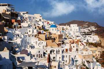 The landscape of Santorini island, Greece.