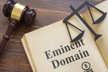 Eminent Domain is shown using the text - obrazy, fototapety, plakaty
