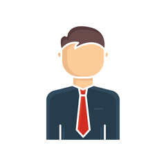 Businessman icon vector. man wearing tie. Suitable for business icon. Flat icon style. simple design editable. Design simple illustration