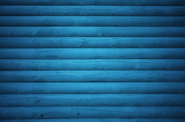 wooden wall, blue background