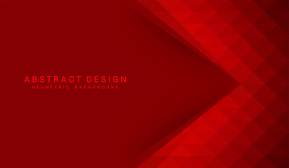 Red geometric vector background, can be used for cover design, poster, advertising