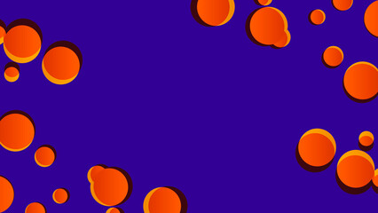 Blue background with orange circles