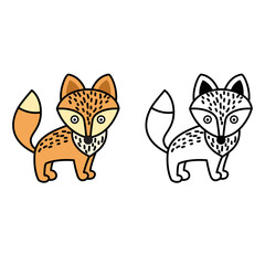 Obraz premium Illustration of educational coloring book vector