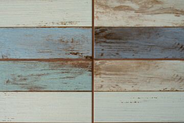 beautiful ceramic tiles stylized under the tree