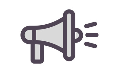 Megaphone vector icon. Promo announcement. Offer symbol. Bullhorn pictogram.