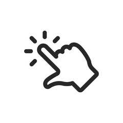 Hand clicking icon. Pictogram vector finger pointer.