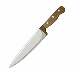 Knife, kitchen or camping equipment vector illustration. Isolated transparent background