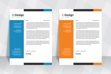 Corporate Company letterhead template, corporate business stationery