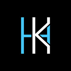 Initial HK or H K abstract outstanding professional business awesome artistic branding company different colors illustration logo Design vector Template.