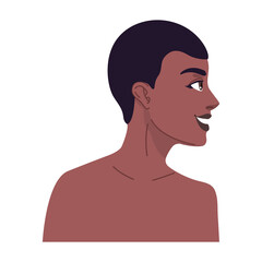 afro woman profile