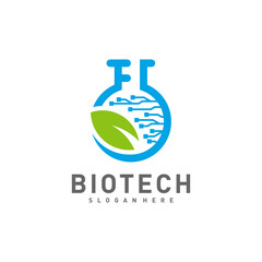 Bio tech lab logo template, Molecule, DNA, Atom, Medical or Science Logo Design Vector