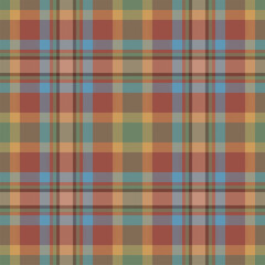 Plaid seamless pattern. Check fabric texture. Vector textile print.