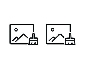 Photo delete. Clear clean image picture. Vector illustration