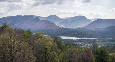Mountains around a lake in the Lake District